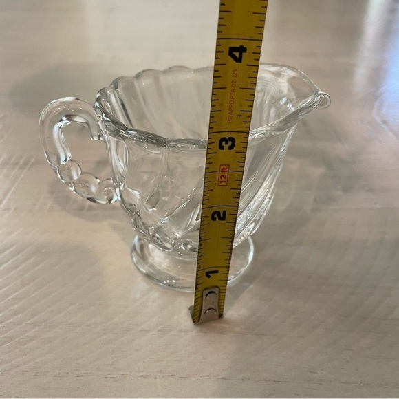 Colony Clear Mini Footed Creamer by Fostoria Heavy Swirl Pattern - Picture 12 of 13
